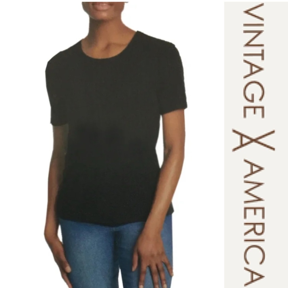 Vintage America Slub Ribbed T-Shirt, Size Medium